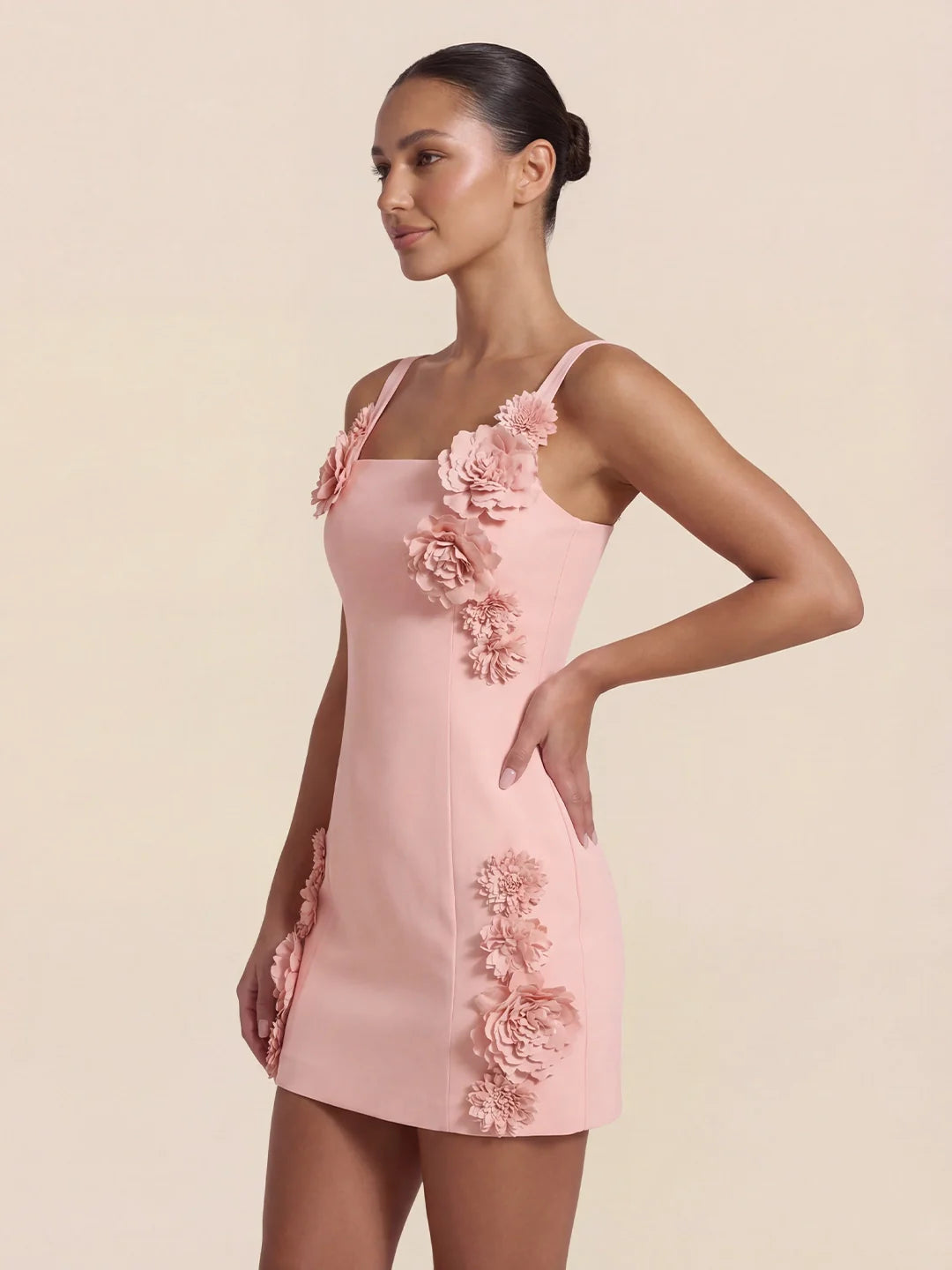 3D Floral Mini Dress