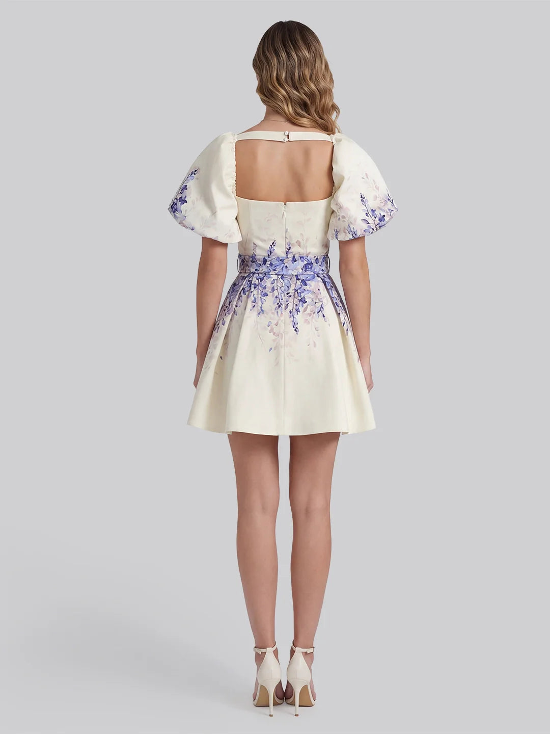 Chic A-Line Print Belted Mini Dress