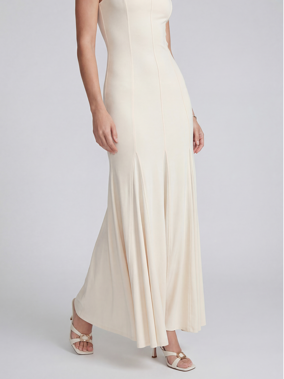 Double-Layered Soft-Touch Maxi Dress