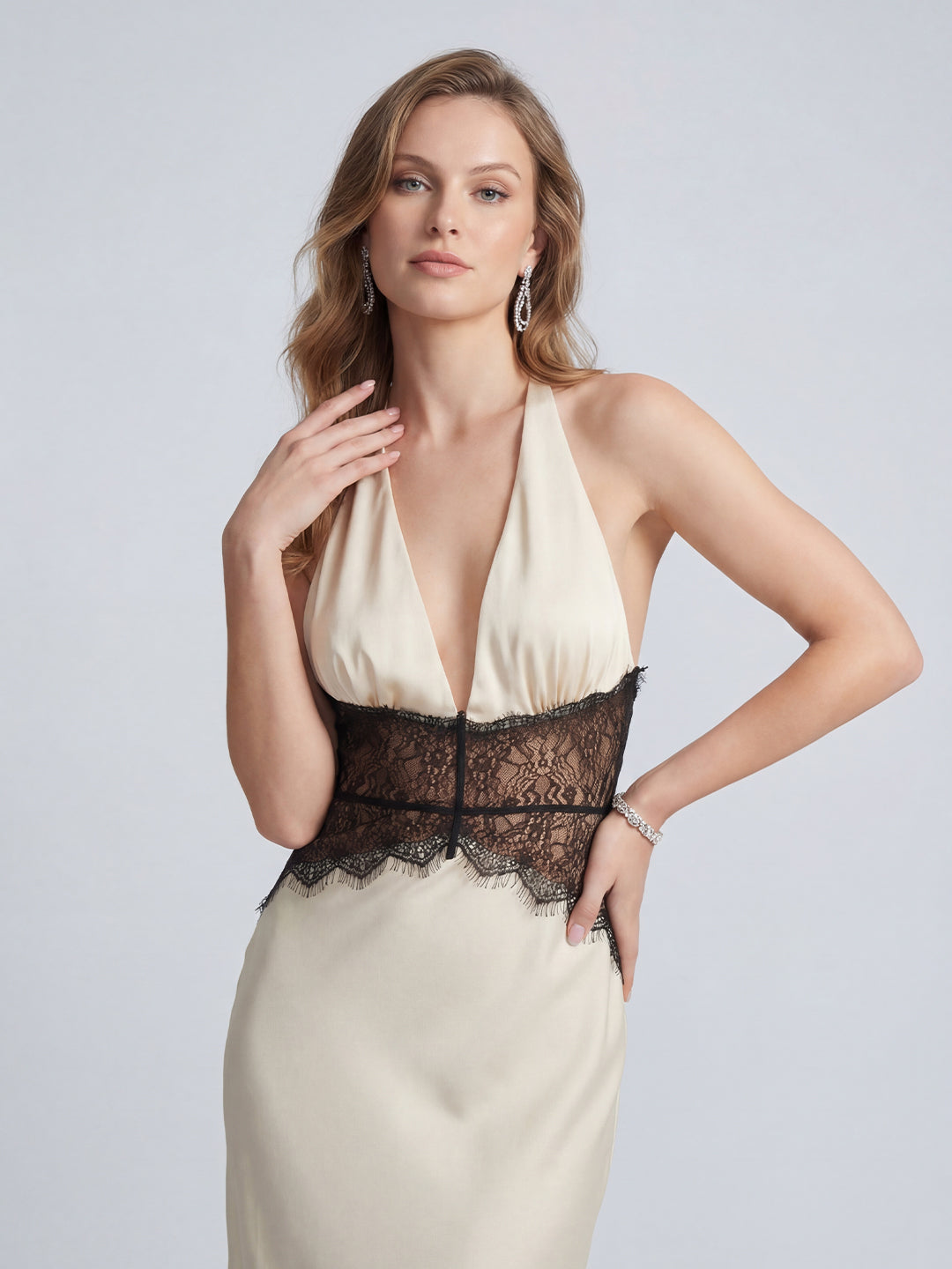 Lace And Satin Gown